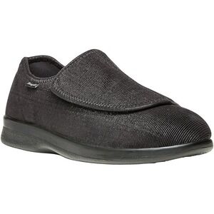 Propet Cush 11.5 M Foot Men's Slip On Easy Fasten Shoe Black Size NEW